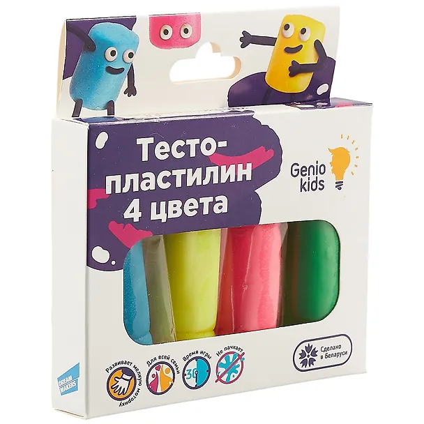 Набор для детской лепки «Тесто-пластилин 4  цвета» 2785443 — 1