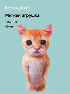 Мягкая игрушка Кот рыжий Мем (40см)