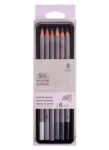 Карандаши чернографитные 6шт. (HB, 2H, 2B, 4B, 6B, 8B), Winsor&Newton