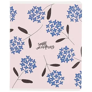 Тетрадь в клетку Be Smart, "Simple. Синие цветы", 48 листов