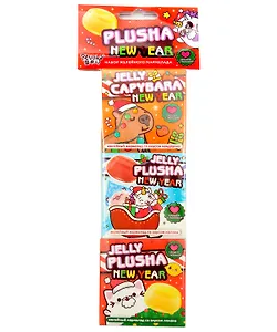 Набор мармелада желейного из 3-х штук НГ (New Year лимон, малина, мандарин), 48г