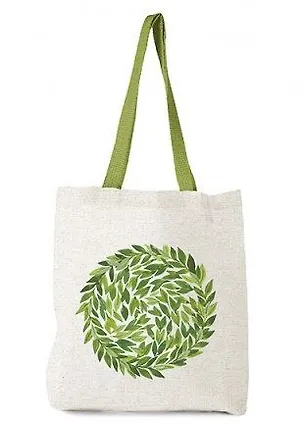 Сумка-шоппер тканевая, Зеленые ветки 35*40(±3)см 342598