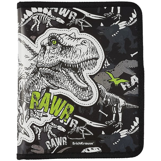 Папка для тетрадей «Dinosaur Park» А5+, на молнии с трёх сторон, Erich Krause 2883662 — 1