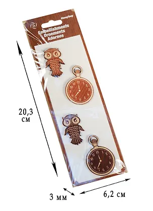 Совы-часики (дерево) (4шт.) (WDP5209) 2539969