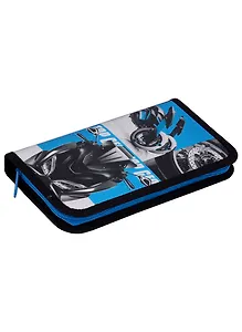 Пенал 1отд. "Мото" 190*115мм, молния, металлиз.картон, выб.лак, таблица умножения, инд.уп.