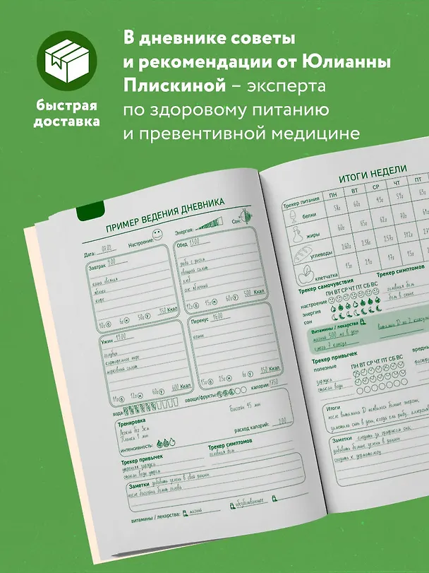 Книга Дневник питания. Ваш помощник на пути к здоровью и стройности (Юлианна Плискина) — 6
