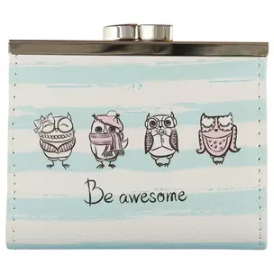 Кошелек с застёжкой Совы Be awesome (PU) (10×9) (блистер) (12-11592-ZY-8) — 2693517 — 1