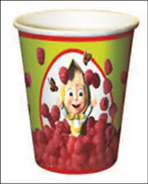 Стакан бумажный "Маша в малине" 10 шт (200 мл) (0504.049) (Арт И Дизайн) 2319100