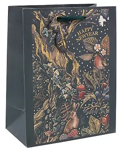 Пакет А5 23*18*10 "В лесу" НГ, бум.мат.ламинат