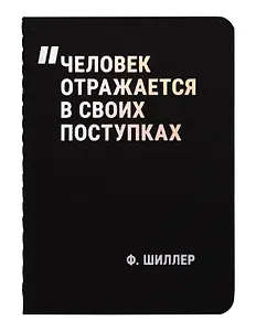 Записная книжка «Человек отражается в своих поступках» А7, 24 листа, нелинованная, сшивка, Schiller