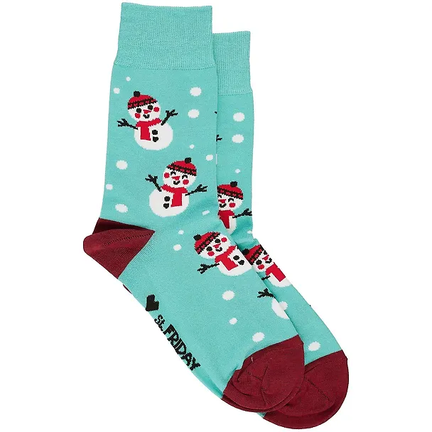 Дизайнерские носки St.Friday Socks, Снеговичий переполох в стране чудес 38-41, мятный 2764476 — 1