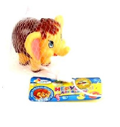 Игрушка для купания Мамонтенок (32R) (174997) (Играем вместе) (пищалка) (0,6+) (сетка) 2365791 — 1