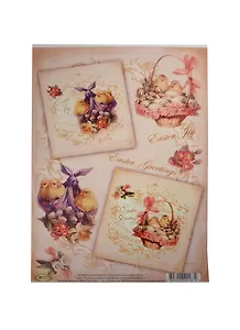 Декупажная карта Пасхальные открытки (S-167) (упаковка)