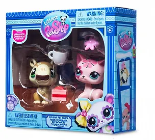 Игровой набор Littlest Pet Shop, "Праздники Рождественские Каникулы", 2 фигурки Капибара и Короткошерстная кошка, подарочная упаковка, 4+ 3127606