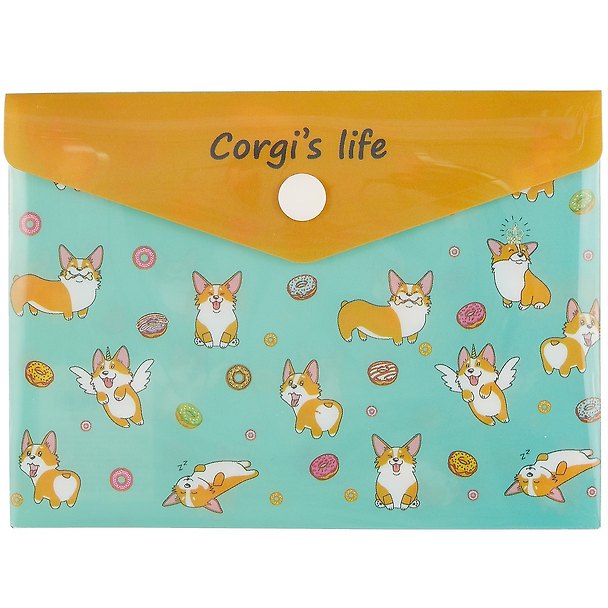 Папка -конверт «Corgi's life» А6 на кнопке 252714 — 1