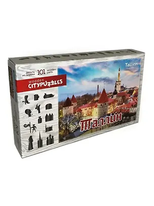 Пазл фигурный деревянный Citypuzzles. Таллин 101 элемент 2841682
