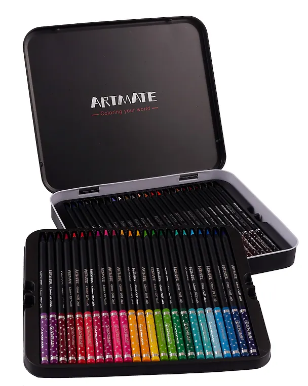 Карандаши цветные 48цв "Blackwood Artmate" мет.футляр, супермягкие, утолщ.грифель 4мм, ACMELIAE 3100409 — 3