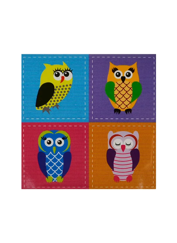 Блок бумаги 75*75 самоклеящийся "Совы.Owls-2", 50л, Принтстик 233907 — 1