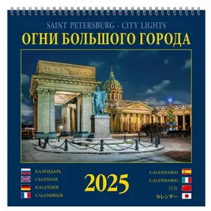 Календарь 2025г 320*320 "Огни большого города" настенный, на спирали — 3043553 — 1