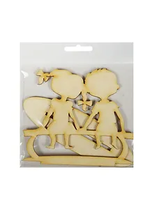 Фигурка для интерьера Парочка на лавочке (2150378) (12,2х4,3х11см) (игрушка из дерева) (упаковка)