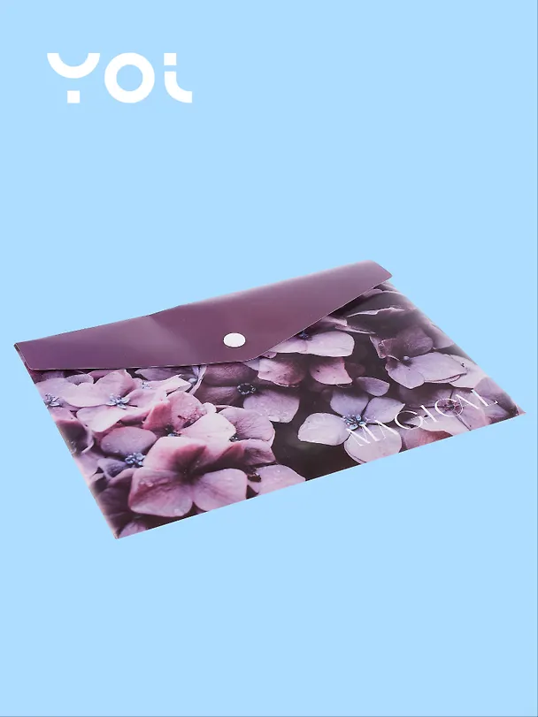 Папка -конверт «Fleur» А5 на кнопке, Yoi 3070665 — 2