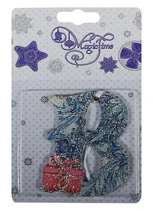 Новогоднее подвесное украшение буква В (8х7)