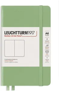 Записная книжка A6 93л тчк. "Classic" тв.обл., шалфей, Leuchtturm1917