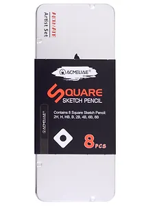 Карандаши ч/гр 8шт ACMELIAE, 2Н-8В, мет.кор.