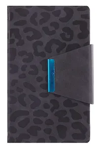 Ежедневник недат. А5 160л "Винченцо" серый, кожзам, тв.переплет, металл.шильд, блинт.тиснение, офсет, справ.мат-лы, закругл.углы, ляссе, инд.уп