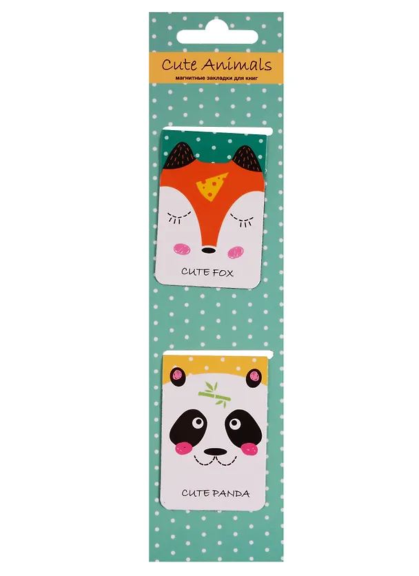 Магнитные закладки «Cute animals», мятные, 2 штуки 2613197 — 1