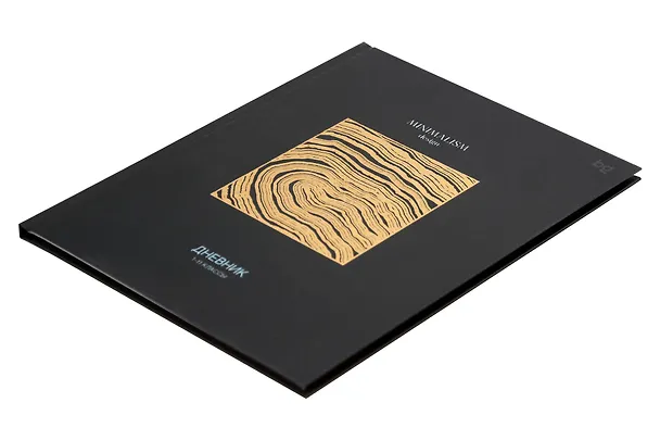 Дневник шк. "Minimalism black" 7БЦ, мат.ламинация, тиснение фольгой 3085234 — 2
