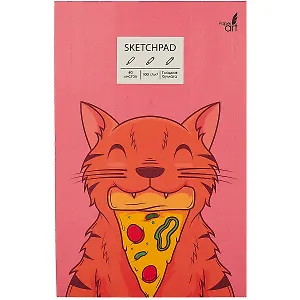 Скетчбук А5 40л "Awww!" белый офсет, 100г/м2, склейка