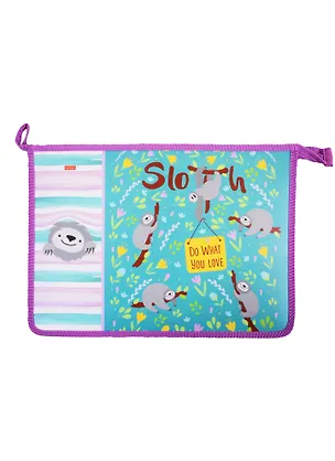 Папка для тетрадей А4 "Ленивцы" молния, пластик 257172