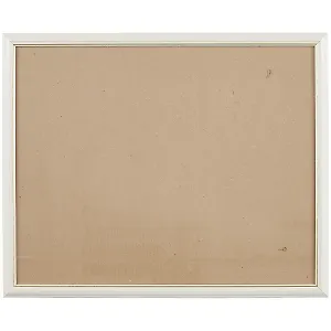 Рама со стеклом, белая с золотом, 40 х 50 см