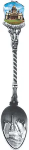 Ложка металлическая, вставка фольга Исаакий-Мосты цвет серебро