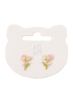 Сережки Букеты (2шт) (латунь) (12-253004-С59) (Lafilaf)