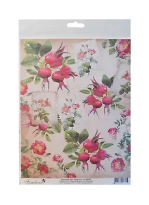 Декупажная карта Дикая роза А4 (tdk3001)