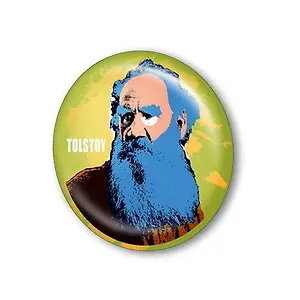 Магнит круглый "Pop-Art Толстой"