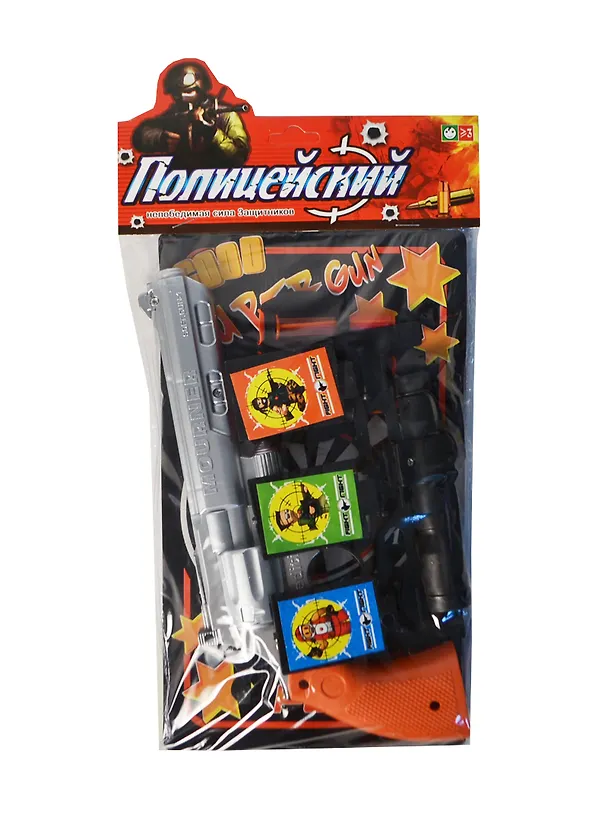 Полицейский набор (пистолет с присосками + мишень) (665093) (упаковка) 2402586 — 1