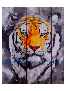 Рисование по дереву. Гордый тигр