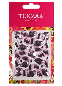 Набор для творчества, Tukzar, Наклейки-стразы акриловые 9*15см 37шт