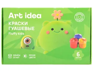 Гуашевые краски 6 цветов, 20 мл, Art idea