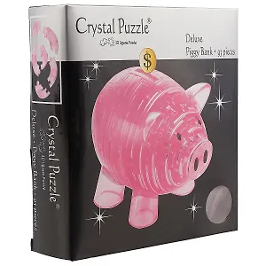 Головоломка 3D Свинка-копилка (розовая) (91103)