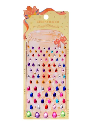 Стразы самоклеящиеся капельки (разноцветный микс) 2987979