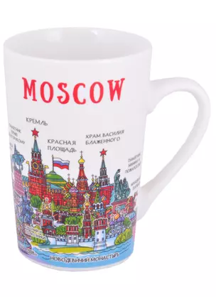 Кружка Москва Пиктограмма 350мл фарфор матовая цветн.рисунок (065-4-19P-CL) — 2858754 — 1