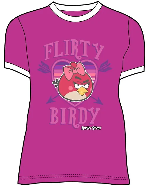 Angry Birds Футболка для девочек FLIRTY (3-4 года, Фиолетовый) (TSG85-FIO-AB) 2372989 — 1