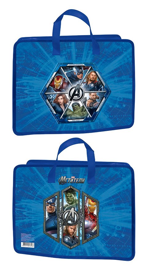 Папка А4 "Мстители" обшит.пластик, молния, Disney 228426 — 1