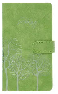Ежедневник недатированный А6+ 120 листов "Тиволи" зеленый, кожзам, твердый переплет, офсет