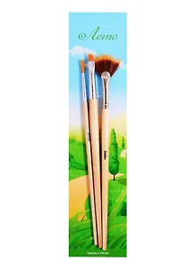 Набор кистей «Лето»  синтетика веер двухуровневый. №6, скос  №6,  круглая №3