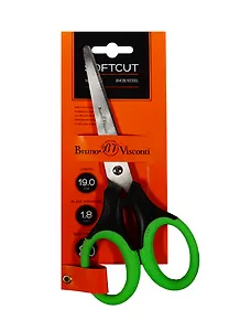 Ножницы 190мм офисные, широкие резин. кольца, Bruno Visconti